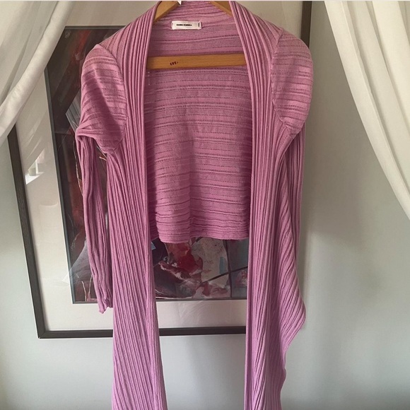 Ioanna Kourbela Lilac Ribbed Knit Top - Picture 4 of 5